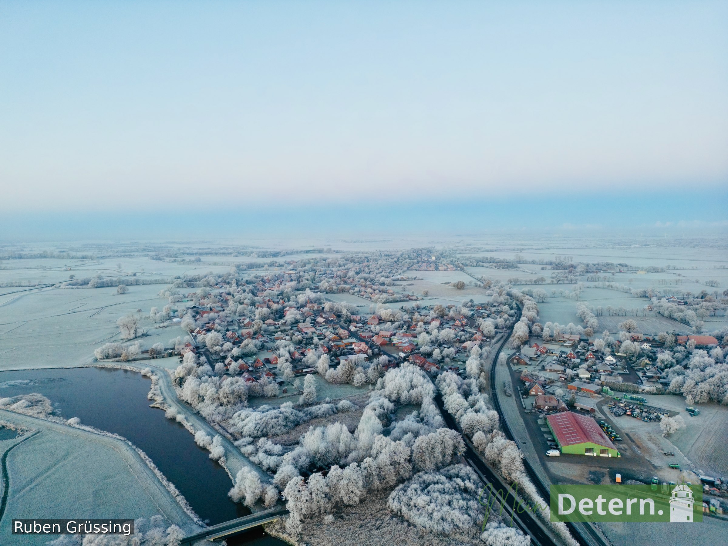 Winter über Detern